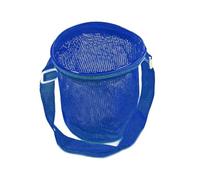 Uqezagpa Colorful Net Storage Bag Adjustable Strap Kids Beach Trip Carrying Shoulder Bag For Seashells Stone Sand Play Essential Kids Seashells Collecting Bags