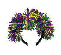 Uqezagpa Colorful Pompoms Headband For Independence Days Props Headpiece US Election Hairhoop Parades Accessories Photo Headpiece School Performances Headwear