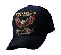 Uqezagpa Commemorative Baseball Cap for Honoring Veterans Cotton Offering Sun Protections Enjoy Comfort for Outdoor Activity Being a Soldier Memorial Hat