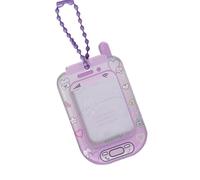 Uqezagpa Compact Card Holder Keychain Lovely Cartoon Design Portable Credit Card Case for Students Travel