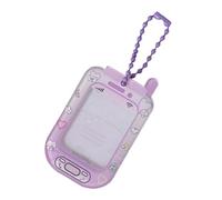 Uqezagpa Compact Card Holder Keychain Lovely Cartoon Design Portable Credit Card Case for Students Travel