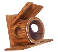 Uqezagpa Consistent Backyard Wildlife Feeding Station Made From Finished Wood with Spacious Interior for Corn and Feed Natural Wood Hanging Animal Feeder