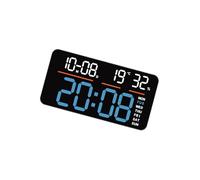 Uqezagpa Contemporary Double Purpose Clock Large Number LED Screen Quiet Operations 2 Alarms Remote Control Home Office Essential Quiet Bedsides Clock