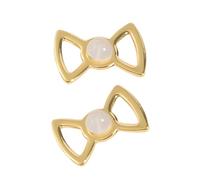 Uqezagpa Copper Bowknot Earring Backs Versatile Earring Positioner for Secure Nonslip Hold Daily Formal Wear Ear Accessories