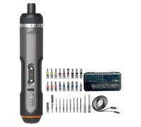 Uqezagpa Cordless 4V Electric Screwdriver Practical Power Screwdriver with Multiple Bits Designed for Low Light