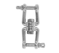 Uqezagpa Corrosions Resistant Anchors Rotation Shackle Double Shackle 360 Degree Rotation For Professional Sailors & Boat Owners Marine Hardware