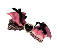 Uqezagpa Cosplay Hair Clip Novelty Bat Wing Lace Bows Hairclip Party Headwear Anime Hairpin Female Hair Grip Halloween