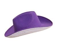 Uqezagpa Creative Cowgirls Hat With Beads Studded For Banquets Carnivals Party Breathable Cowgirls Hat For Teen Adult Photography Western Women Western Male