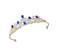 Uqezagpa Crystal Encrusted Princess Headband Stylish Hair Accessory Alloy Texture for Cosplay Banquets Fashion Show Event Elegant Princess Party Crown