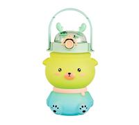 Uqezagpa Cute Deer Drinkings Bottles Cup LeakProofs Water Bottles With Straw Portable Travel Mugs For School Girls Kid Sports Drinkings