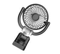 Uqezagpa Dashboard Mounted Cooling Fan With Modern Aesthetic Low Noise For Taxies Ride Share Driver Adjustable Speed USB Powered Vehicle Cooling Fan