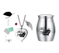Uqezagpa Delicate Colorful Pet Ashes Heart Shape Necklace And Cinerary Caskets Safeguards Preciously Memory For Dead Cats Dogs Urn Necklaces For Ashes Urn Necklaces Pet