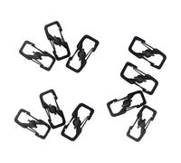 Uqezagpa Dense 8 Shape Outdoor Clip Strong Aluminum Mixture Gear for Backpacking Ascending Security Hook Fluorescent Matter Clip