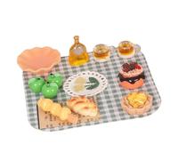 Uqezagpa Dining Picnics Set for Doll House Scene Setting Including Food Drinks Model Figure Craft Model Project Decoration Miniature Outdoor Picnics Accessories