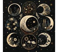 Uqezagpa Divinations Tablecloth Flower Astrology Tarot Card Tablecloth Altars Cloth Divinations Board Game Accessory Altars Tarot Card Cloth