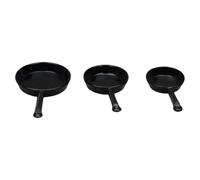 Uqezagpa Dollhouses Kitchen Display Cookware 3PCS Miniature Frying Pans Metal Pans Set for 1/12 Various Dollhouses Scene Display Model House Accessories