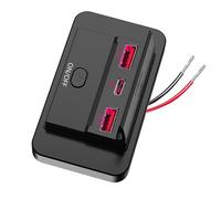 Uqezagpa Double USB & PD3.0 Type C Car Charging 12V-24V, Waterproof Quick Charging Socket for Vehicle Truck Travel