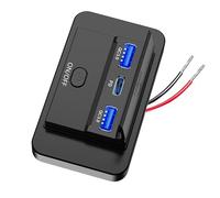 Uqezagpa Double USB & PD3.0 Type C Car Charging 12V-24V, Waterproof Quick Charging Socket for Vehicle Truck Travel