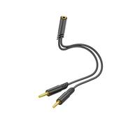 Uqezagpa Durability PVC Headsets Splitter Adapter for Clear Voice Transmission Plugs and Play Headphone Mic Music Y Splitter Compatible Adapter