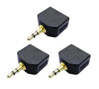 Uqezagpa Earphone Sound 3.5mm Male to Double Female Headphone Y Splitter Adapter for Phone Microphones