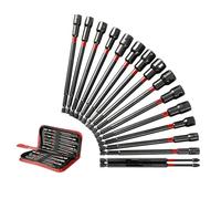 Uqezagpa Efficient and Convenient 16Piece Magnetic Nut Driver Metric Long Nut Driver for Easy Installation and Removal