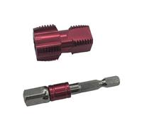 Uqezagpa Electric Drill Compatible Double Head Pipe Threading Tool for 1/2Inch 3/4" Water Pipe Internal Thread Opener Hand