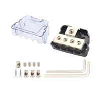 Uqezagpa Electrical Wire Connector Box Circuit Safe Power Splitter 1x0GA In 4x4GA Out With Tapping Screws & Hexagonal Keys Circuit Protection Accessories