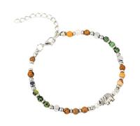 Uqezagpa Elegant African Elephant Turquoise Stone Adjustable 16cm + 5cm Chain Stylish Bangle Jewelry Her Wrist Chain