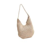 Uqezagpa Elegant Floral Cotton Shoulder Bag for Beach Getaways Stylish and Practical Designs Bucket Handbag for Fashion Women City Walk Handbag