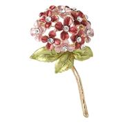 Uqezagpa Elegant Hydrangea Brooch in White Tones Sophisticated Flower Pin for Fashionable Women Seeking Styles