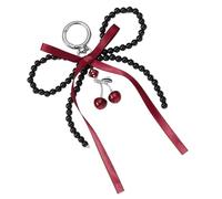 Uqezagpa Elegant Imitation Pearls Butterfly Bowknot Charm for Handbags Fashionable Purse Accessory with Comfortable