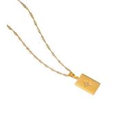 Uqezagpa Elegant Pearls Chain Necklace Featuring Star Pendant 18K Gold Plated Stainless Steel Designs Casual Wear Stylish Outfits Party Accessory