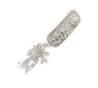 Uqezagpa Elegant Silver Floral Tassels Hair Clip for Bride with Sturdy Rhinestones and Handmade Craftsmanship Casual