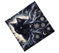 Uqezagpa Elegant Velvets Tablecloth Portables Divination Mats with Mystical Artwork for Spiritual Meditations and Home Decoration Fade Tarots Fabric Machine Washable Tarots Cloth