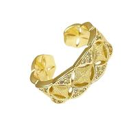 Uqezagpa Elegant Wheat Designs Open Rings Jewelry Accessory Decoration For Women Adjustable Sturdy Alloy Gold Plated Wear Daily Wear Jewelry