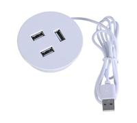 Uqezagpa Embedded Desktop USB Male To 3 USB Charging Adapter Extension Cord Mobile Table Sofa Concealed Fast Charging Cable