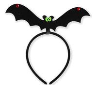 Uqezagpa Enchanting Green Eyed Bat Headband Adult Headwear Headpieces Hairband For Halloween Celebrations And Themed Event Novelty Bat Eyeglasses