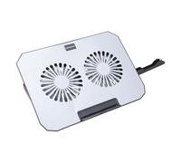 Uqezagpa Ergonomic Laptop Cooling Pad With 2 Quiet Fans Phone Holder Function For Notebooks Up To 17" USB Connection Efficient Cooling Accessory