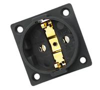 Uqezagpa European Standard Power Socket Cored Panel Gold/Plated Copper Design for Home and Office