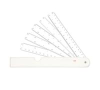 Uqezagpa Fan Shaped Architect Engineering Ruler Folding Metric Scale Ruler Clear Measuring Tool for Architecture Drawing