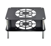 Uqezagpa Fanless Cooling Stand for Router Premium Aluminum Double Tiers Architecture Thermal Management Solution Metal Router Cooling Base