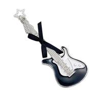 Uqezagpa Fashion Guitar Bowknot Hair Clip Punk Girls Pearl Star Hairpin Sweet Charm Bangs Side Clip Hair Barrette Hair