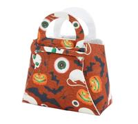 Uqezagpa Fashionable Candy Handbag Felt Pumpkin Carry Bag Storage Case For Halloween Festivities And Child Friendly Fun Bag