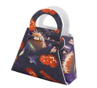 Uqezagpa Fashionable Candy Handbag Felt Pumpkin Carry Bag Storage Case For Halloween Festivities And Child Friendly Fun Bag