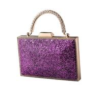 Uqezagpa Fashionable Gold Sequined Crossbody Bag With Single Strap And Top Handle Shoulder Bags For Elegant Evening Outfits Prom Bag