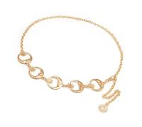 Uqezagpa Fashionable Gold Sun/Moon Body Chain Jewelry for Women Adjustable Length Waistband Eye Catching Jeans