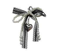 Uqezagpa Fashionable Sweet Pearls Bows Keychain For Girls Unique Lace Design Elegant Bows Keyring Adds Elegance To Any Bag Stylish Holder