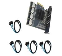 Uqezagpa Fast Speed PCIe To USB3.0 Adapter Card 4 Port Expansion For Desktop Computers 5Gbps Compatible
