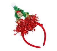 Uqezagpa Festival Theme Headband For Adult Kids Christmas Tree Hairband With Sequins Holiday Celebrating Headdress Party Supply Office Celebration Accessory