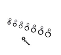 Uqezagpa Fishing Rod Guides Replacement Ceramic Fishing Rod Guide Rings Casting Eyelet Repair Set Guides Eyelets Guide Rings